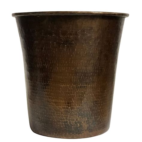 Shop Hammered Copper Waste Bin Free Shipping Today