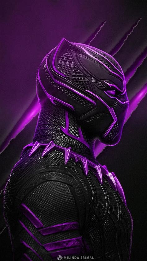 Black Panther Purple Wallpapers Top Free Black Panther Purple