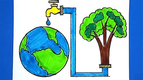 How to draw save water poster drawing for kids/save water color drawing for kids by the arts center #savewater #theartscentre. How to Draw Save Trees | Save Water | Save Nature Poster ...