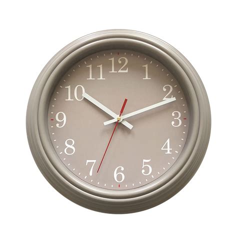 Grey Clock With Red Second Hand Home Store More