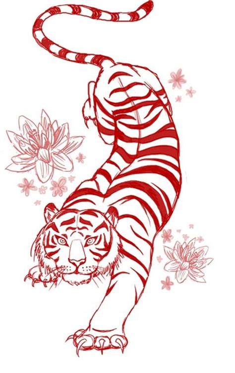 Tiger Tattoo Flash Art Commission By Megantoy On Deviantart Tiger