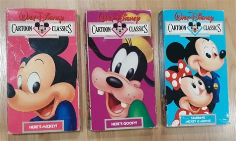 WALT DISNEY CARTOON Classics VHS Here S Mickey Goofy Mickey Minnie PicClick