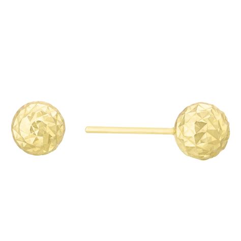 Maybe you would like to learn more about one of these? 9ct Yellow Gold Diamond Cut Ball Stud Earrings | H.Samuel