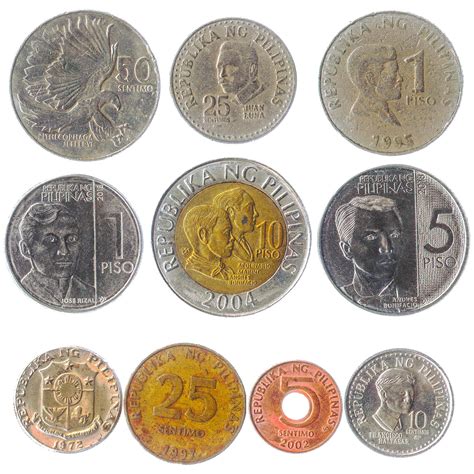 10 Different Coins From The Republic Of The Philippines Collectible