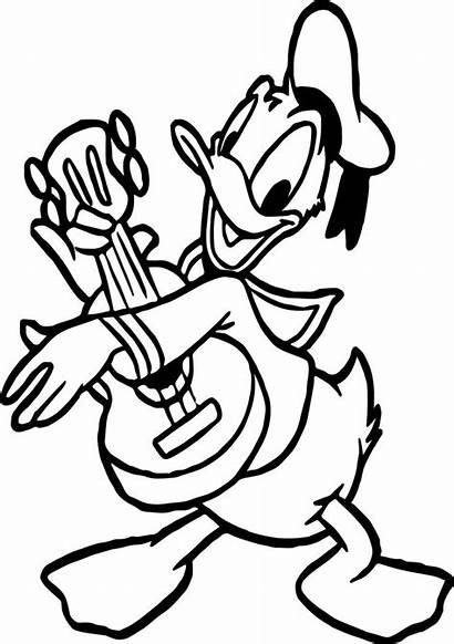 Gambar Duck Donald Coloring Bebek Mewarnai Playing