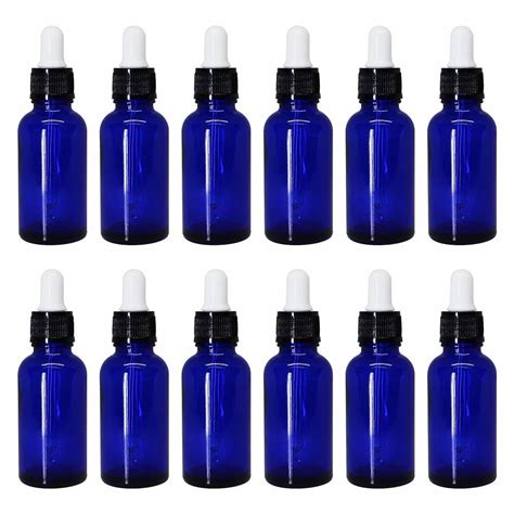 30 Ml Cobalt Blue Empty Glass Bottle Glass Dropper Black Ring White Silicone Teat At Rs 27