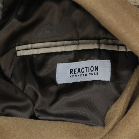 Kenneth Cole Reaction Mens Raburn Wool Blend Over Coat Slim Fit