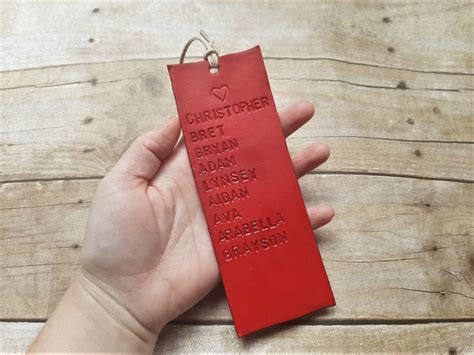 personalized leather bookmark genuine leather t custom etsy