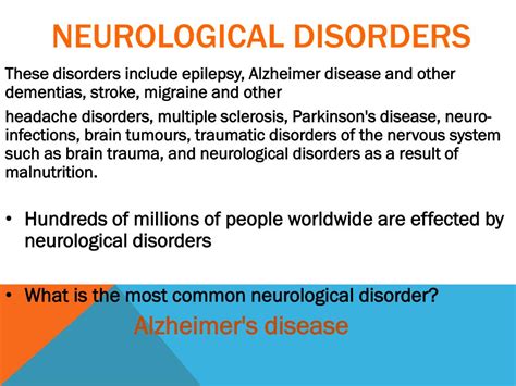 Ppt Neurological Disorders Powerpoint Presentation Free Download Id
