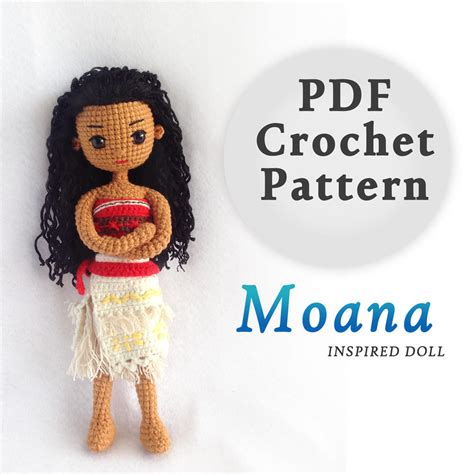 Crochet Doll Pattern Amigurumi Doll Pattern Moana Princess Etsy