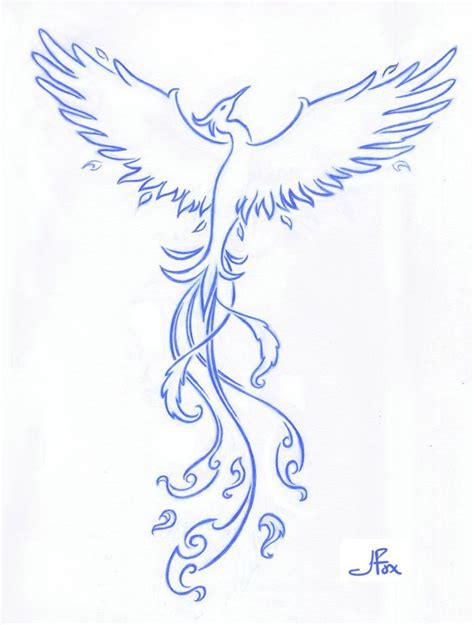 The phoenix's feathers or downs are used in a widely popular rpg series called final fanasty to revive downed party members. Simple Blue Phoenix Tattoo Drawing | Phoenix tattoo ...