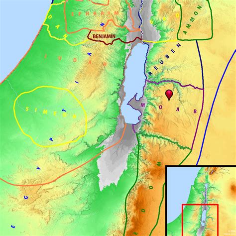 Mapa De Moab En La Biblia