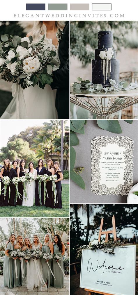 6 Beautiful Wedding Colors With Neutral Sage Green And Matching