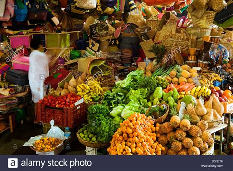 Market In Saint Pierre Reunion Island Stock Photo