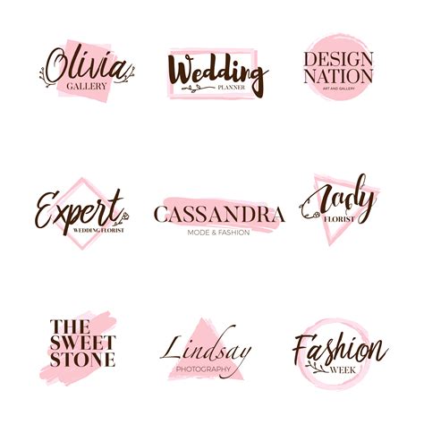 Can't find what you are looking for? Pink Brush Logo Type Template Collection - Download Free ...