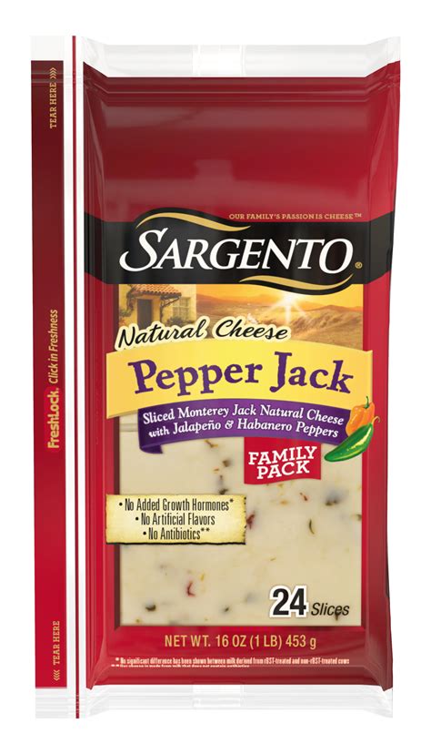Sargento Sliced Pepper Jack Natural Cheese Slices Walmart Com