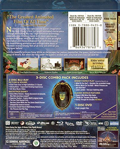 Snow White And The Seven Dwarfs Three Disc Diamond Edition Blu Ray Dvd Combo Bd Live W Blu