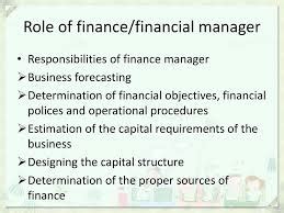 Understand and apply contract provisions. Roles and responsibilities of financial managers | My Best ...