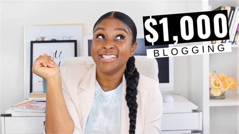 Make Money Blogging My First 1000 Month Blogging Youtube