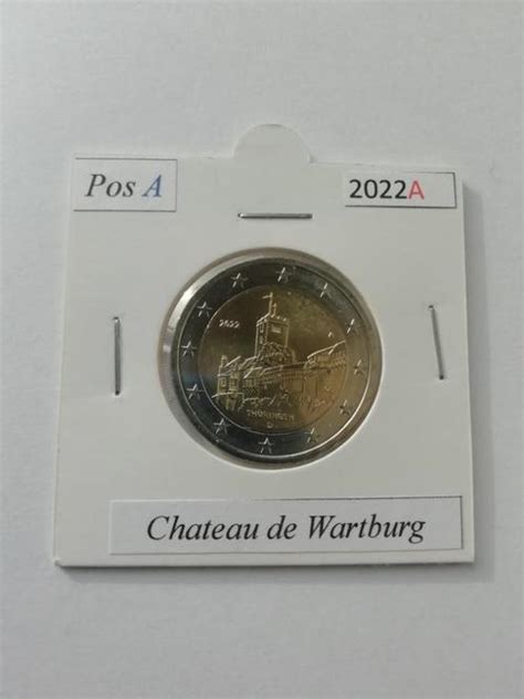 ② 2 € Commémorative Allemagne 2022 Chateau De Wartburg — Monnaies