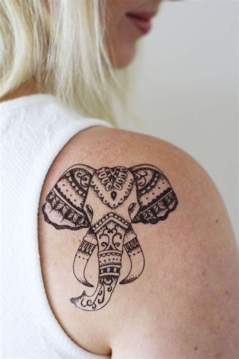 Who Doesnt Love Elephants I Certainly Do How About A Temporary Tattoo Of An Elephant This