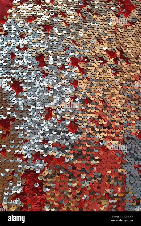 Fancy Sequence Glitter Metallic Beads Texture Background Stock Photo