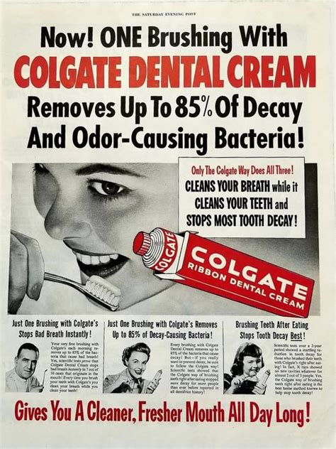 Colgate Toothpaste Vintage Advertisement Bathroom Wall Art Dentist