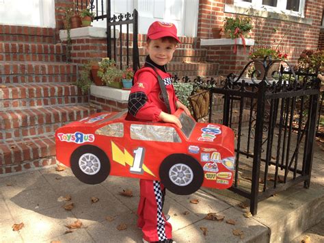 Racecar Driver With Car Halloween Costume Inspired By Lightning