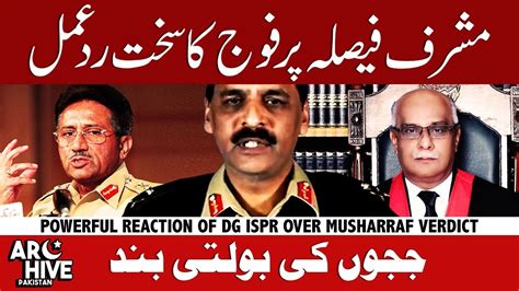 Dg Ispr Asif Ghafoor On Pervez Musharraf Verdict Youtube