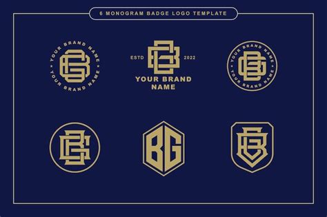 Premium Vector Letters Bg Or Gb Monogram Template Logo Initial Badge