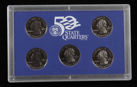 2000 United States Mint State Quarters Proof Set Of 5 Coins