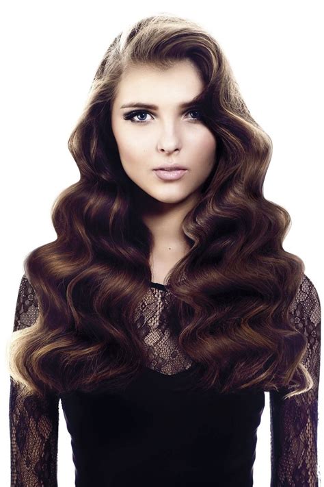 Large Image Of Long Brown Wavy Hairstyles Provided By Saks Picture