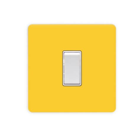 1 Gang Designer Light Switch Colour Zinc Yellow