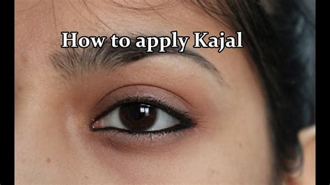 By shaping your brows in the shape of your eyes. how to apply kajal - YouTube