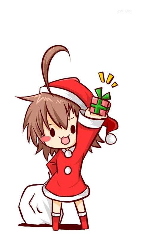 Cute Anime Girl Drawing Christmas Christmas Anime Girl Render Arinnea