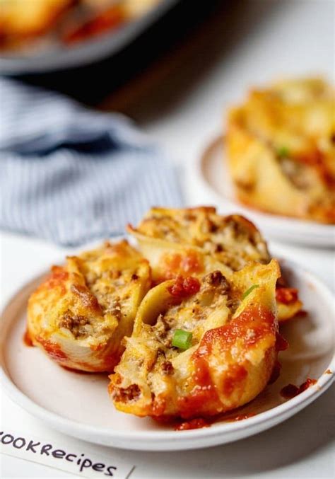 Easy Stuffed Pasta Shells With Ground Beef Recipe