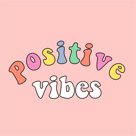 Positive Vibes Quotes Words Retro Iphone Background Wallpaper Coral
