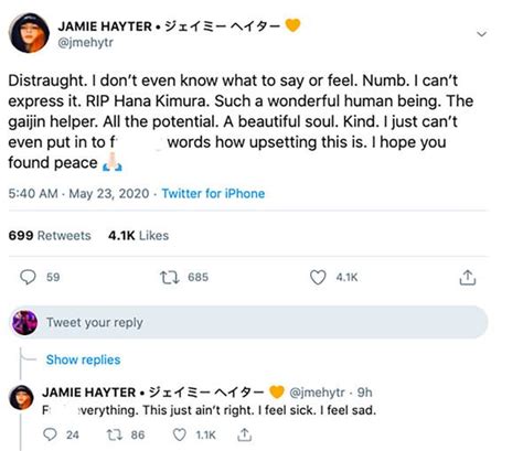 Hana Kimura Dead Wrestler Jamie Hayter Distraught After Terrace
