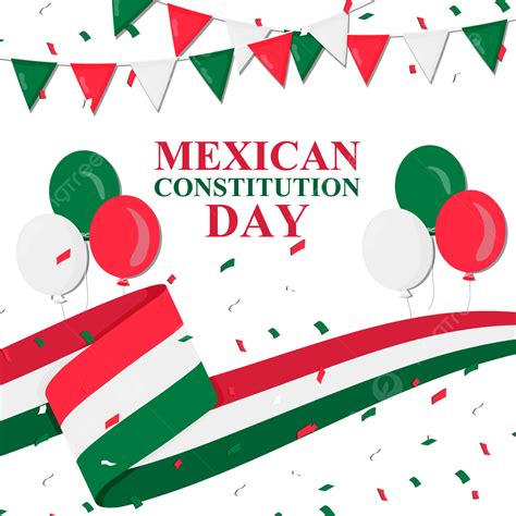 Creative Mexican Constitution Day Vector Flag Mexican Background Png