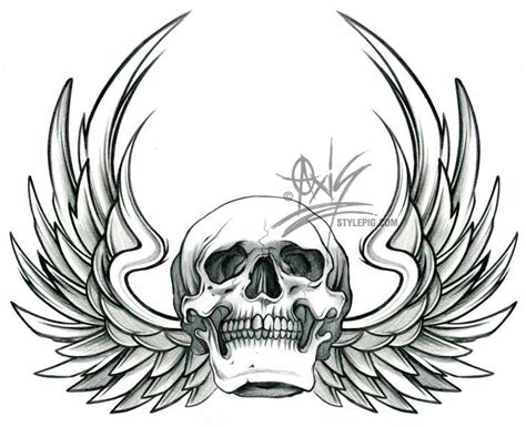 Tribal Skull Wings