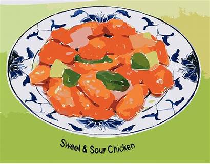 Clipart Chicken Sour Sweet Clip Foods Chinese