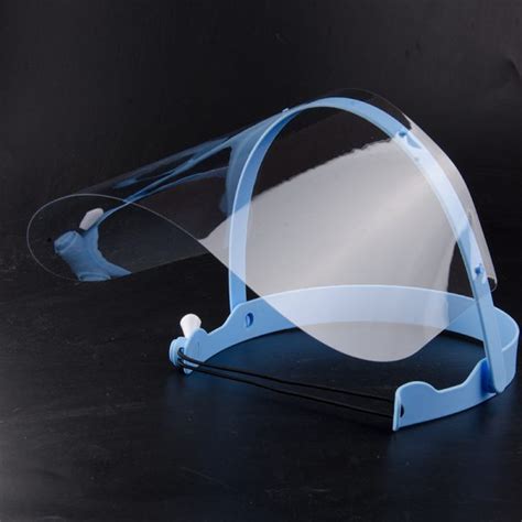 3 Pcs Dental Detachable Face Shield Blue With 10 Films Protective Cover Replacement Dental In Box