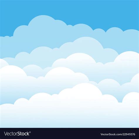 Sky And Clouds Cartoon Cloudy Background Heaven Scene With Blue Sky