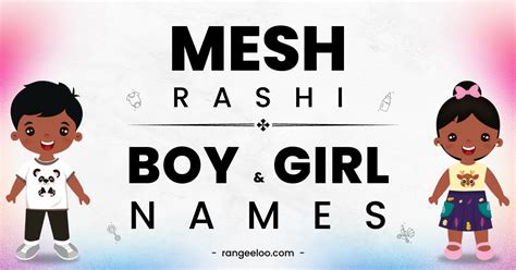 👶 840 New Mesh Rashi Baby Boy And Girl Names 2024