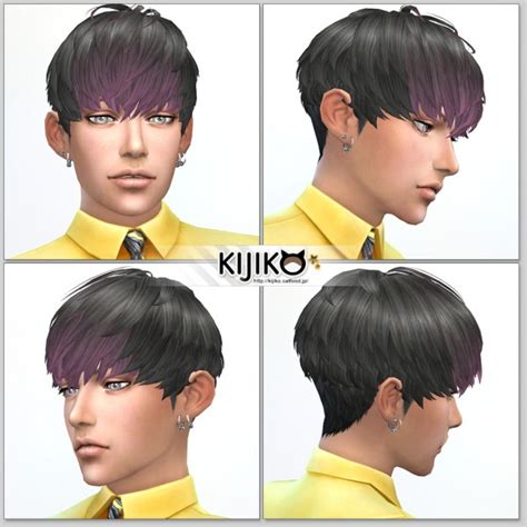 Sims 4 Hairs Kijiko Sims Short Hair With Heavy Bangs For Him