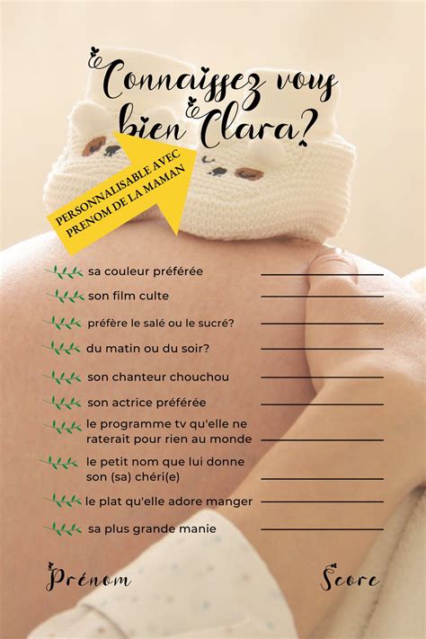 Cartes jeu BABY SHOWER à télécharger A imprimer 15 cartes Etsy France
