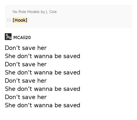 [Hook] – No Role Modelz by J. Cole