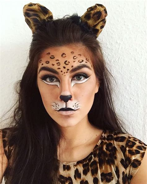Leopard Make Up Karneval Maquillage Chat Coiffure Halloween Facile