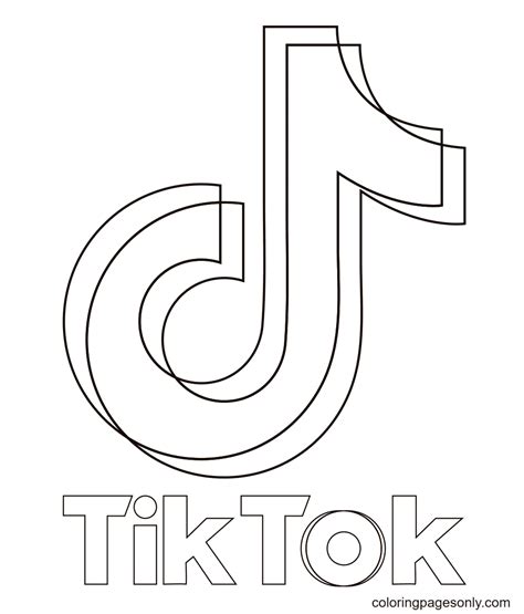 Tik Tok Printable Logo