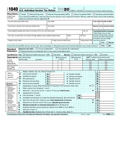 Individual income tax return form. irs form 1040a 2020 - 2021 - Fill Online, Printable ...